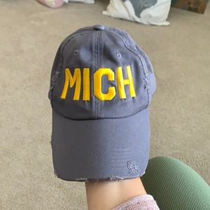 Michigan Distressed Baseball Hat